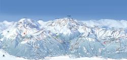 Ski mapa skijališta Paradiski